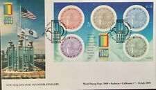  World Stamp Expo 2000 Aneheim Resort New Zealand $5.00 Souvenir Sheet 7-16 2000