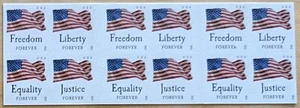 SCOTT 4645 - 4648 - FOUR FLAGS BOOKLET BLOCK OF 4 FOREVER STAMPS - MNH - Picture 1 of 1