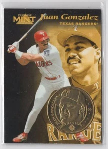 1997 PINNACLE MINT COLLECTION PLUS COIN JUAN GONZALEZ R67 - Picture 1 of 2