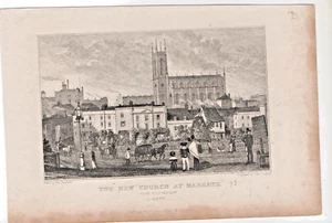 The New Church at Margate from Austin's Row Kent 1829 - Picture 1 of 1