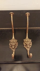 Garderobenhaken Huthaken Löwenkopf Messing - Bild 1 von 5