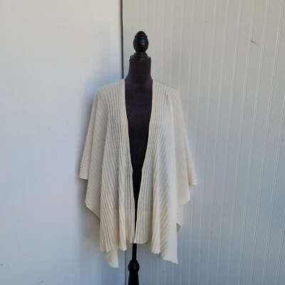 Kenneth Cole New York Mujer Beige Tostado Poncho Frente Abierto Cárdigan Acrílico OS Foto 1 de 4