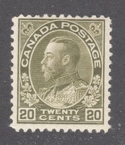 SELLO CANADÁ #119 20c REY GEORGE V -- SIN USAR - Imagen 1 de 2