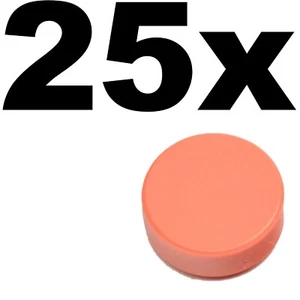 NEW LEGO - TILES - Round - 1 x 1 - Coral x 25 - smooth flat 1x1 - Picture 1 of 1