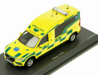 wonderful resin-modelcar VOLVO XC90 NILSSON AMBULANCE (SE) - yellow/green - 1/43 - Image 1 of 4