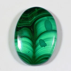40 Ct 5X20X27 mm NATURAL GREEN MALACHITE OVAL CABOCHON JEWELRY GEMSTONES JB-26 - Picture 1 of 4