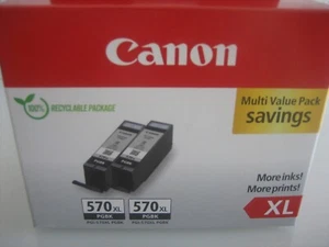 Duopack 2x PGBK-570XL CANON MG5750 TINTA NEGRA HC 0318C007 Nr.570XL PG-570XL - Imagen 1 de 17