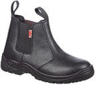 Mens Slip On Steel Toe Work Dealer Boots by BKS Size 3 to 14 UK & STEEL MIDSOLE