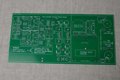 PCB Precision jFET RIAA PREAMP v7.0 preamplificatore phono con circuiti integrati ultra low noise - Immagine 1 di 4