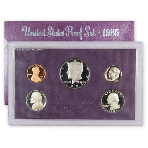 1985 Proof Set U.S. Mint Original Government Packaging OGP Collectible Cover