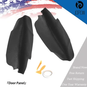 2pcs Front Door Panels Armrest Cover For 2009-2014 Acura TSX Leather Black NEW - Foto 1 di 9