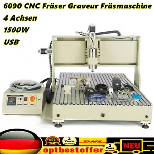 USB 4 Achsen 6090 CNC Fräser Graveur Fräsmaschine 1500W VFD 3D mit Controller - Bild 1 von 14