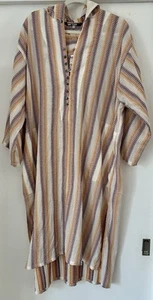 MR TURK Herren Kaftan Long Lounge Pullover Kapuze Knopf S/M 100% Baumwolle Taschen - Bild 1 von 9