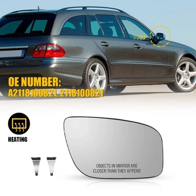 Heated Mirror Glass Right Side For 2007-09 Mercedes-Benz E63 E320 E350 E550 E280 Foto 1 de 4