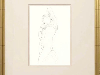 Dibujo Académico, Miguel Ángel Esclavo Moribundo Gay Erótico Renacimiento Foto 1 de 4