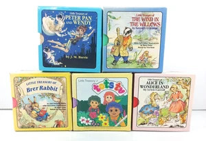 Little Treasury Of 5 Book Bundle Sets Vintage 90s Alice In Wonderland Tots TV - Foto 1 di 9