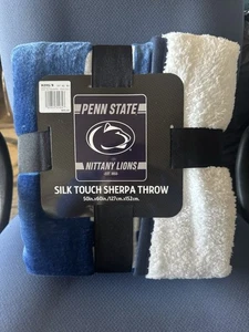 Penn State Nittany Lions NCAA Silk Touch Sherpa Throw Blanket 50”x60” - Picture 1 of 4