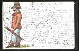 Ansichtskarte Mann mit Hut und Monokel 1906  - Bild 1 von 2