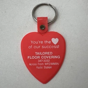 Vintage Heart Shape Keychain Tailored Floor Covering Petoskey Michigan MI - Picture 1 of 3