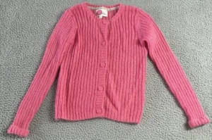 Mini Boden Girls Long Sleeve Button Down Stretch Knit Sweater Pink Size 7-8Y - Picture 1 of 10