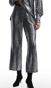 Reiss Valeria Paillettenhose neu mit Etikett Preis 219 $ Größe S - Bild 1 von 9