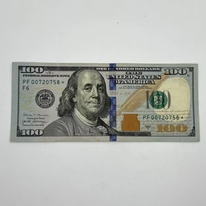 Series 2017A ~ US One Hundred Dollar Bill Star Note $100 Atlanta PF 00720758* - Picture 1 of 2