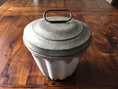 Puddingform mit Deckel, Blech verzinkt, Deko - Bild 1 von 4