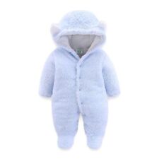 Winter Warm Baby Rompers Cute Overalls Bodysuit Jumpsuit Newborn Fleece Cotton
