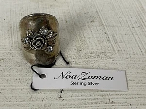 Anillo Noa Zuman Mujer Talla 8 Rosa Adornada Floral Plata de Ley 925 - Imagen 1 de 10