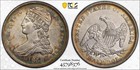 1839 buste plafonné demi-dollar PCGS AU55 jante tonification ! #DDF4