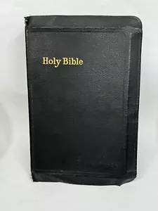 Holy Bible Old & New Testament Antique Leather Self Pronouncing 1942 - Foto 1 di 12