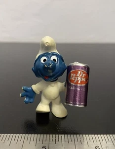 1980's CUSTOM figure vintage Figurine Smurf Dr Pepper Soda Can One Of A Kind - Picture 1 of 5