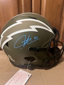 LaDanian Tomlinson Signed Chargers Authentic Salute To Service Helmet Beckett
