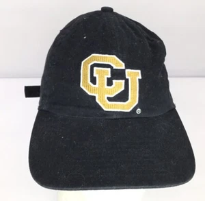 University of Colorado Hat Adjustable Cap Black Gold Vtg 90s Boulder - Picture 1 of 6