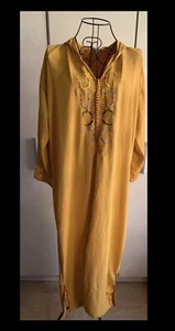 Marokkanische Djellaba ~ Maxikleid mit Stickereien - Bild 1 von 1