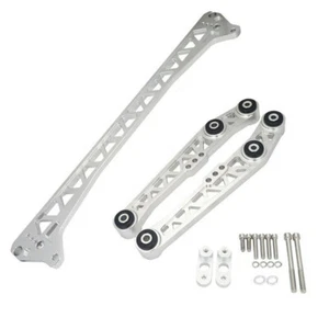 Brazo de control inferior + soporte de subchasis plateado nuevo para Honda Civic/Del Sol 92-95 - Imagen 1 de 16