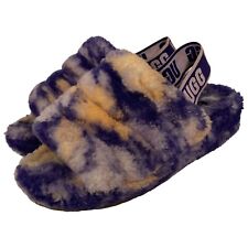 UGG Fluff Yeah Women’s Purple Marble Fluffy Comfort Slides Sandals Size 7