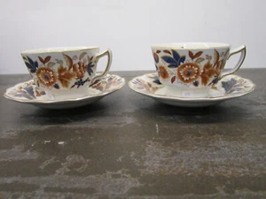 2 Booths Dovedale Cups and Saucers - Picture 1 of 9