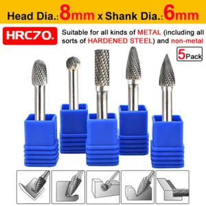 5x 6mm HSS Set Hartmetallfräser Wolframcarabid Frässtift Schaftfräser Fräser DE - Bild 1 von 8