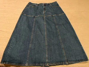 Neu ohne Etikett Lane Bryan Damen-Maxirock hoch geschnitten Sig Fit Flex magische Taille Denim Größe 20 - Bild 1 von 6