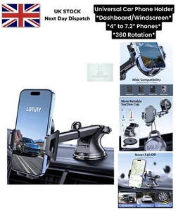 Car Phone Holders Universal Car Mount Suction Stand Windscreen Dash Mobile Holde - Picture 1 of 15