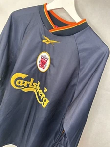 Vintage Liverpool FC Shirt Mens Small Blue Goalkeeper 1998/99 Football - Picture 1 of 10
