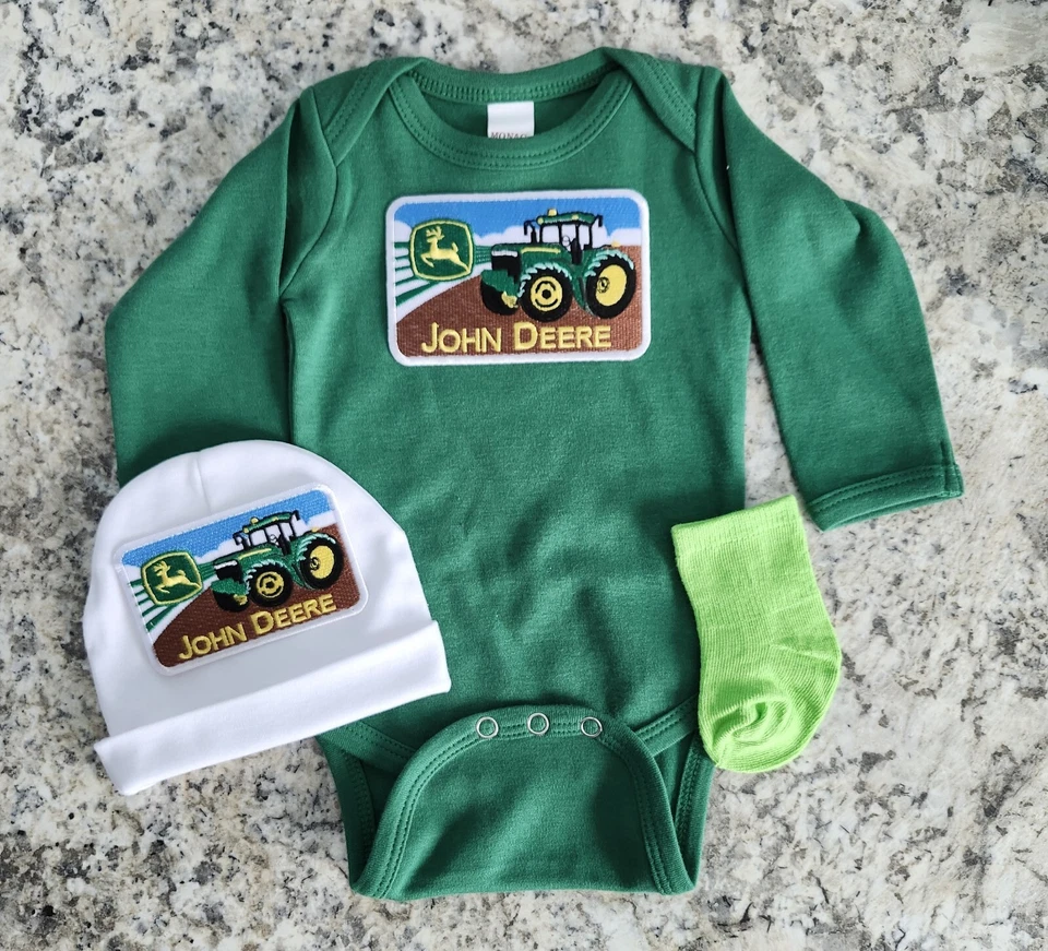 John Deere детская одежда John Deere baby подарок трактор ребенка подарок трактор новорожденного - Изображение 1 из 2
