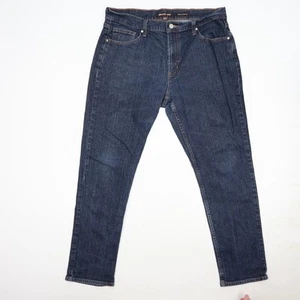 Michael Kors Jeans Mens 34/30 Blue Dark Wash Grant Classic-Fit Straight Stretch - Picture 1 of 12