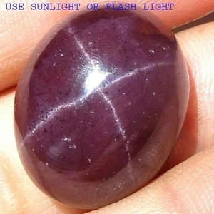13.75 Cts. Natural Red Star Garnet 4 Rays Cabochon Shape Certified Gemstone - Foto 1 di 4