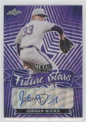 2021 Leaf Metal Draft Future Stars Purple Wave /15 Jordan Wicks #FS-JW2 Auto - Image 1 of 2