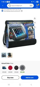Pillow Pad Gray Deluxe Multi Angle Soft Tablet Stand NEW - Picture 1 of 4