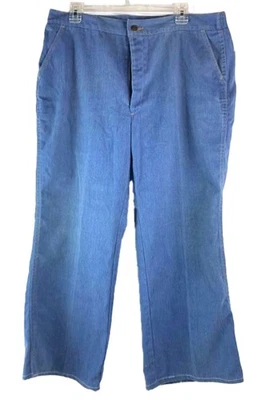 Pantalones de mezclilla para mujer vintage Sears corte maduro azul talla L con dobladillo usados Foto 1 de 4