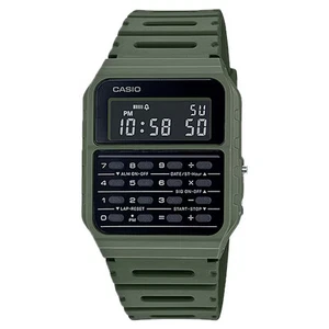 Casio Men's Vintage Calculator Watch with Green Band - CA-53WF-3BCF - Picture 1 of 2