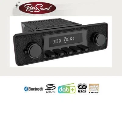 RETROSOUND RSD-BLACK-1DAB-1 Bluetooth 1-DIN Autoradio Oldtimer US-Cars Oldsmobil - Bild 1 von 4